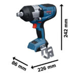 Акумулаторен ударен гайковерт Bosch GDS 18V-1600H, 18 V, 1600 Nm, ¾", без батерия, 06019M1100 - Image 2