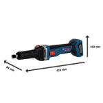 Акумулаторен прав шлайф Bosch PRO GGS 18V-28LS, 18 V, 6 мм, без батерия, 06019T2001 - Image 2