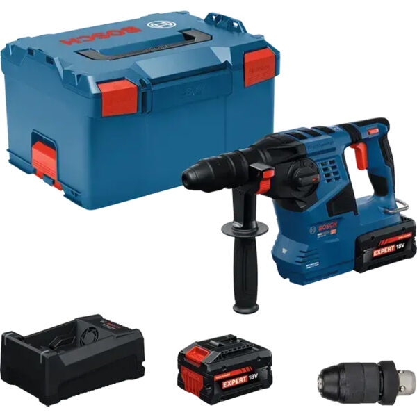 Акумулаторен перфоратор Bosch Professional GBH 18V-28F 0611921101 с батерии и зарядно