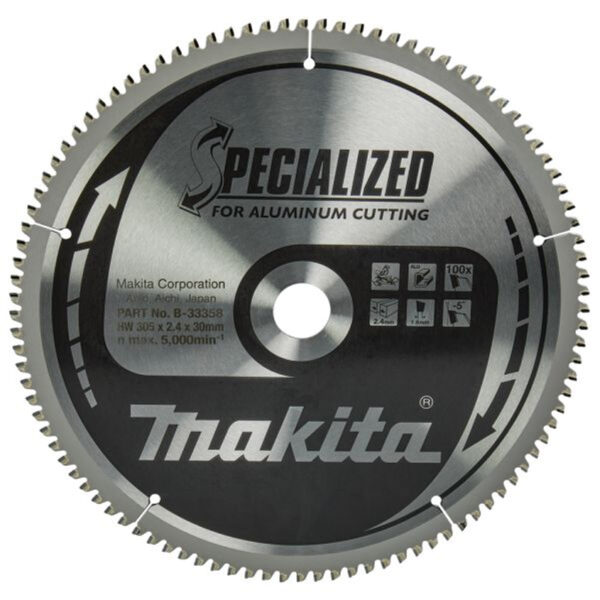 Циркулярен диск за алуминий Makita B-33358, 305x30x2.4 мм, 100T