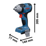 Акумулаторен ударен гайковерт Bosch PRO GDS 18V-320, 18 V, 320 Nm, 3/8", без батерия, 06019L5300 - Image 2