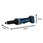 Акумулаторен прав шлайф Bosch PRO GGS 18V-28LPS, 18 V, 3 мм, 6 мм, 1/4″ и 8 мм, без батерия, 06019T2101 - Image 2