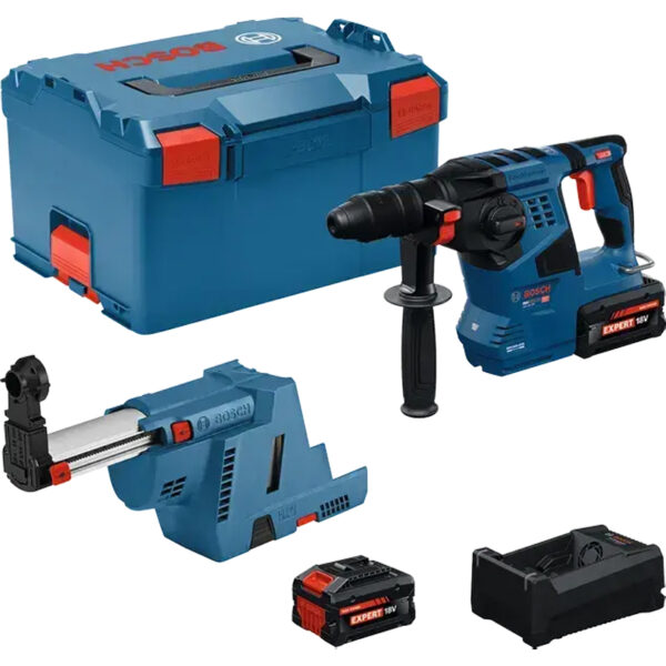 Акумулаторен перфоратор Bosch GBH 18V-28F 0611921102 с прахоуловител GDE 18V-16
